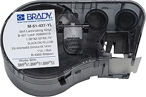 Brady M-51-427-YL Labels for BMP53/BMP51 Printers