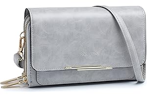 Roulens Borse a Tracolla da Donna,Piccola Borsa per Telefono a Tracolla per Donna con 2 Scomparti Capienti,Borsa Mano PU Pelle Sintetica con Slot per Carte di Credito Cinturino