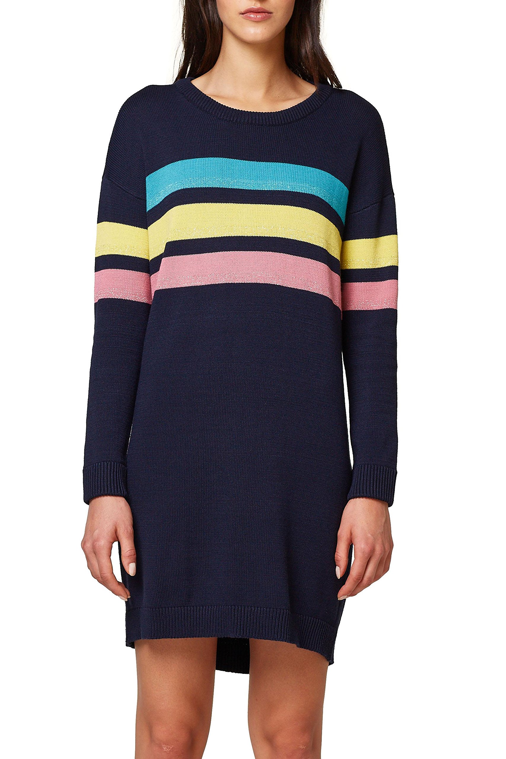 ESPRIT Vestido Midi Manga Larga Y Cuello Alto Mujer Esprit ESPRIT