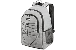 bomoe mochila refrigerante 25l/35l - mochila exterior 16h función refrigerante - mochila de playa, muchos bolsillos - mochila refrigerante aislada - bolsa refrigerante mochila antracita - Gris y antracita IceBreezer