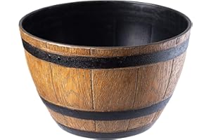 Kadax Flower Pot, Round, Weatherproof, Plastic, Indoor / Outdoor Plant Pot, for Home, Garden, Balcony, Patio, ø 40cm, light brown