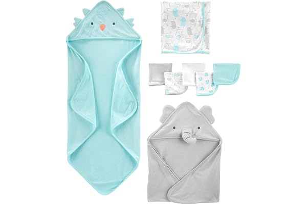 Simple Joys by Carter's Ensemble de serviettes et gants de toilette pour petite fille, 8 pièces