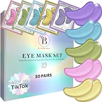 Kollagen Hydrogel Augenmasken 60 Stück – Anti-Aging Augenpads Mit Hyaluronsäure, 24K Gold & Rosa, Gegen Augenringe & Falten