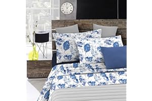 Italian Bed Linen Completo Letto Fantasy, 4 pezzi, Matrimoniale Foglie