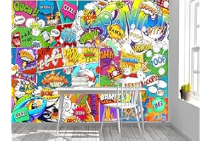 Oedim Fotomural Vinilo Adhesivo Pared de Comic, vinilo adhesivo decorativo para habitaciones, decoración para paredes, vinilo adhesivo