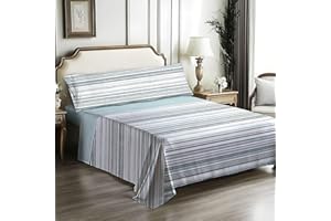 IN NICE Juego de Sabanas 3 Piezas 90x200 - Poliéster Microfibra - Sábana Bajera, Sábana Plana y 1 Funda de Almohada(Cama 90, CANDAS Verde)