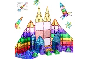 PicassoTiles 30 Piece Magnetic Building Blocks Mini Diamond Series Travel Size On-the-Go Magnet Construction Toy Set STEM Learning Kit Education Playset