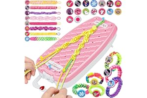 FHNSEL Friendship Bracelet Making kit,Arts and Crafts for Kids Ages 6-12,DIY,Birthday Gifts,Toys for Girls Ages 6 7 8 9 10 11 12 Year Old Kids Travel Activity Set