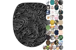 Sanilo Abattant WC frein de chute, Grande sélection de lunettes de toilette avec abaissement automatique, Fixation facile (Floral)