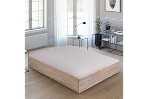 ROYAL SLEEP Canapé Abatible 150x200 | Montaje y Retirada de Usado Incluido | Gran Capacidad | Tapa 3D Transpirable | Color Natural