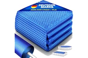 tillvex® Premium Pool Solarabdeckplane 400 µm Rechteckig 732x366 cm | Solarfolie Wärmeplane zuschneidbar | Solarplane Solarabdeckung | Poolheizung Poolsolarplane für Wassererwärmung