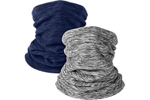 HICARER 2 Pieces Winter Neck Warmer Gaiter Fleece Ski Neck Scarf Warm Windproof Balaclava Cold Weather Scarf Tube Cover Bandanas for Men Women Winter Motorcycle Skiing Running Cycling