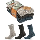 GoWith 3-Piece Norwegian Type Wool Thick Moline Colorful Full Towel Reinforced Pre-Wash Winter Thermal Women's Socks Set 2038