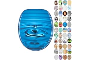 SANILO Sedile WC, grande scelta di belli sedili WC da legno robusto e di alta qualità (Gocce)