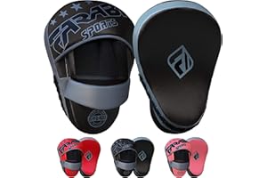 Farabi Sports Curved Patte d'ours Boxe - Pattes d'ours de Boxe Ultra Light Weight Patte d'ours pour MMA, Sparring Training, Mitaines et Coussinets de Frappe sur Cible