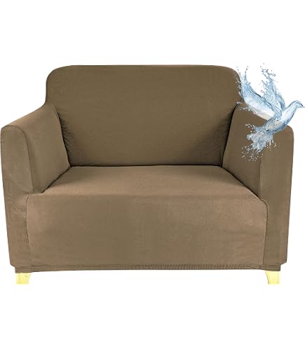 Copridivano Elasticizzato Millerighe Made In Italy – 4 Posti Marrone, Da 170 A 250 Cm