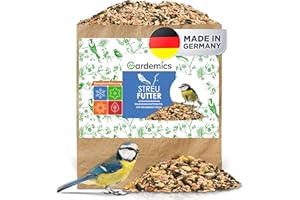 Gardemics Vogelfutter Wildvögel Ganzjährig 10 Kg - Vogelfutter mit Erdnüssen & Sonnenblumenkerne - Wildvogelfutter Ganzjahresfutter für Artenvielfalt im Garten