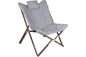 BO-Camp Klappsessel Bloomsbury Campingstuhl Klappstuhl Gartenstuhl Lounge Stuhl Mit Holzrahmen Faltbar 80 x 78 x 96 cm
