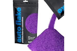 Hemway Automobile Métal Flake Glitter MICROFINE 1/256" 0.1mm 0,004" Peinture métal additif 100 microns Flake 100 g pour une utilisation avec voiture vélo Van Truck Wagon Automotive Spray (Violet)