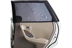 UCGOU Car Rear Children's Window Shades for Baby (Pack of Two) - Stretchable & Breathable Window Screens for Sun Protection Sunshade, Car Window Shade All-round Protection for Kids - Fits Most Vehicles