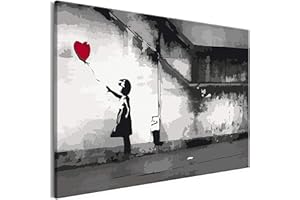 murando - Quadro da Dipingere con i Numeri Adulti Banksy Street Art 50x40 cm Dipinto con Numeri su Tela - Paint by Numbers - Quadri Numerati Bambini Moderni - Kit Pittura - Idee Regali n-A-1004-d-a