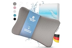 HAVENHAUS Premium Badewannenkissen grau | Badekissen für Badewanne schnelltrocknend & extra große Saugnäpfe für festen Halt | Nackenkissen Badewanne waschbar | Kissen für optimale Nacken Entspannung