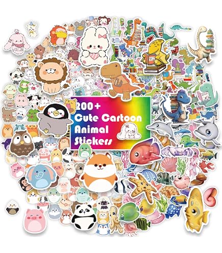 1000 Stück Anial Sticker Kinder, Cartoon Tier Aufk Produktbild-Vorschau 3