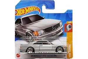 Hot Wheels – ´89 Mercedes-Benz 560 SEC AMG – HW Turbo 4/5 – HKK85 – kort kort – silver metallic – mattel 2023