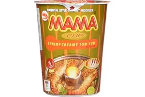 Mama Instant Cup Noodle with Creamy Shrimp Tom Yum Flavor 70 g - Pack of 12