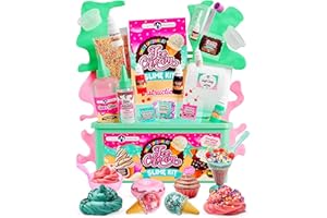 Original Stationery Kit de Slime de Crème Glacée aux Pépites Sucrées pour Les Filles, Kit de Bricolage en Slime Fluffy, Butter Slime et Slime Crunchy - Kit Slime Complet