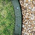 FlexiBorder - Lawn Edging - Flexible Garden Edging Border for Grass Lawns - Pathways - Raised Borders - Artificial Grass - Green - 2 x 1m Lengths