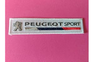 BLUE HAWAI A538 Aufnäher für Peugeot Sport, 11 x 2,5 cm