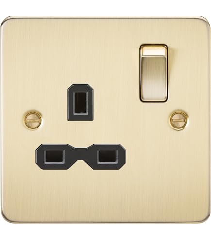Knightsbridge Steckdose Mit USB – 2 USB-Ports (2,1A), Schwarz Mit Weißem Einsatz, Schraubenlos