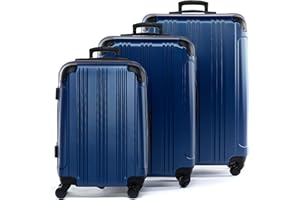 FERGÉ Zestaw walizek premium 3-częściowy: 28", 24" i bagaż podręczny w jednym zestawie, bardzo wytrzymała walizka podróżna z 4 delikatnymi kółkami i narożnikami ochronnymi, zestaw 3-częściowy,