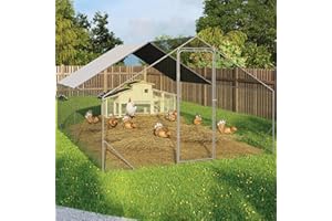 IDMarket - Enclos poulailler 12 m² Parc grillagé 4x3 M Acier galvanisé - Avec filet de toit