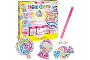 Creativity for Kids Big Gem Diamond Painting Kit - Create Your Own Sweets Stickers Diamond Arts and Crafts for Kids, Stickers and Suncatchers - Sweets Diamond Art for Kid
