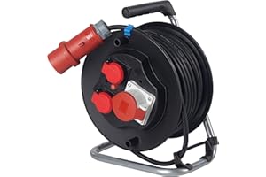 AS - SCHWABE 805577, s - Schwabe 10145 CEE del cavo di sicurezza Bobina 20 m, H05VV-F 5G 1.5/400 Volt ad alta tensione, 16 Ampere interni