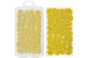 Attuslla Jaune Paysages Herbe Touffes Tufts d'herbe Statique Grappes de Fleurs, Flower Grass Tufts pour Le Bricolage Architecture Bâtiment Jardin Paysage