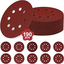 Lot De 120 Disques Abrasifs 125 Mm P80 8 Trous Disque De Verre Pour Ponceuse Orbitale