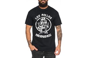 WHYKIKI Used Look Los Pollos Heisenberg Men's T-Shirt Hermanos Bad Mr White Breaking
