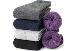 EBMORE Womens Merino Wool Thermal Socks Warm Winter Thick Walking Cosy Boot Crew Comfy Work Hiking Socks for Ladies 5 Pairs