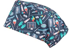 Pilucaps, Truma Unisex Long Hair Surgical Hat for Women and Men 100% Cotton