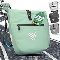 MIVELO 2-in-1 fietstas voor bagagedrager, bagagedragertas, waterdicht, incl. gevoerd laptopvak en schouderriem, tas voor fiets, fietstas 20 liter, carbon