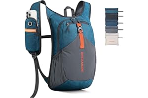 BECOJADDE 15L Hiking Backpack for Men Women Foldable Small Rucksack Lightweight Mini Backpack for Camping Travel Outdoor