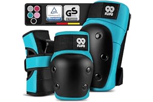 99FLIPS Inliner Schoner Erwachsene mit GS [6er Set] DIVE - M in Hellblau - Schoner Inliner Schlittschuhe Damen Schützer Inliner Erwachsene - Skateboard Zubehör - Schlittschuhe Schoner