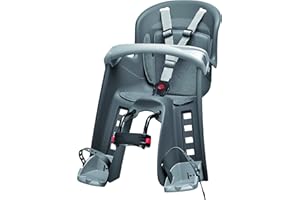 Polisport Seggiolino per bici per bambini, sicuro e affidabile, con protezione per i piedi, seggiolino per bicicletta anteriore della bici, seggiolini per bambini da ciclismo, barra di supporto