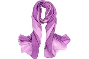 SAWEKIN Scarf for Women Cotton Silk Scarves Elegant Gradient Color Lightweight Fashion for Spring Winter Scarves Shawl Wraps