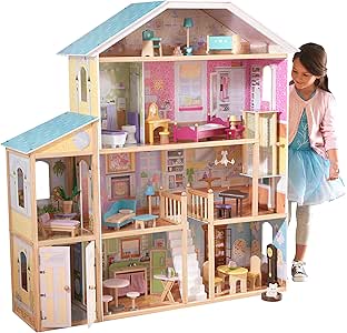 Kidkraft 65252 Majestic Mansion Wooden Dolls House With Furniture