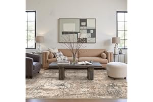 BEIMO Modern Abstract Rugs Living Room, Rugs for Bedroom 160x230CM Machine Non-Slip Washable Rug Rust Red Carpet Faux Short Pile Area Rug for Dining Room Kitchen Office