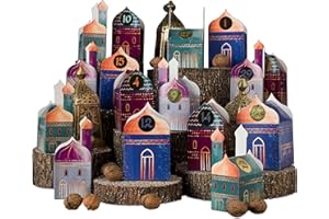 PAPIERDRACHEN Ramadan Lot de 30 boîtes de rangement pliables colorées à poser et à décorer - 24 boîtes - Ramadandorf - Eid Mubarak - Réutilisables - Lot de 1